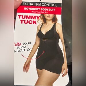 CUPID Black Tummy Control Bodysuit 2XL, 
LGE/G Firm Shapewear Shorts Slimming